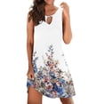 thumbnail image 1 of Ketyyh-chn99 Robes Femmes Été 2024 Robe d'Été Robe Extensible Robes d'Été Mode Femmes Uni Décontracté Sans Manches Vacances Robe à Boutons Blanc,2TG, 1 of 5
