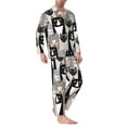 thumbnail image 2 of Saiise Colors Cats Men's Sleepwear Set Lapel Neck Button Down Long Sleeve Top and Pants 2 Piece Pajama Set-X-Large, 2 of 7