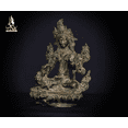 thumbnail image 2 of Brass Tara statue, 15 CM Tara Statue, Tara devi Statue, Meditation female compassion buddha Diety, Gift Meditation- Tara healing idol., 2 of 4