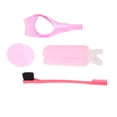 thumbnail image 3 of Cepillo para peinar el cabello, rizador, cepillo de limpieza facial, cepillo para cejas, asistente de pestañas, conjunto de belleza para mujeres, rosa, 3 of 14