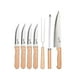 thumbnail image 2 of Set de ASADO Brassa Masters 8 piezas utensilios de acero inoxidable con mangos de madera, 2 of 4