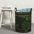 thumbnail image 6 of Goofa Framed Greenery Wall Art Printed Circular Hamper,Laundry Basket with Handles,Storage Baskets Foldable,Large Capacity Laundry Hamper-, 6 of 6