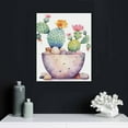 thumbnail image 5 of PIKWEEK Canvas Wall Art for bedroom living room Canvas Prints Artwork bathroom Wall Decor Green plants Succulent cactus flower painting Framed Canvas Prints Tropical Plants Watercolor modern, 5 of 5