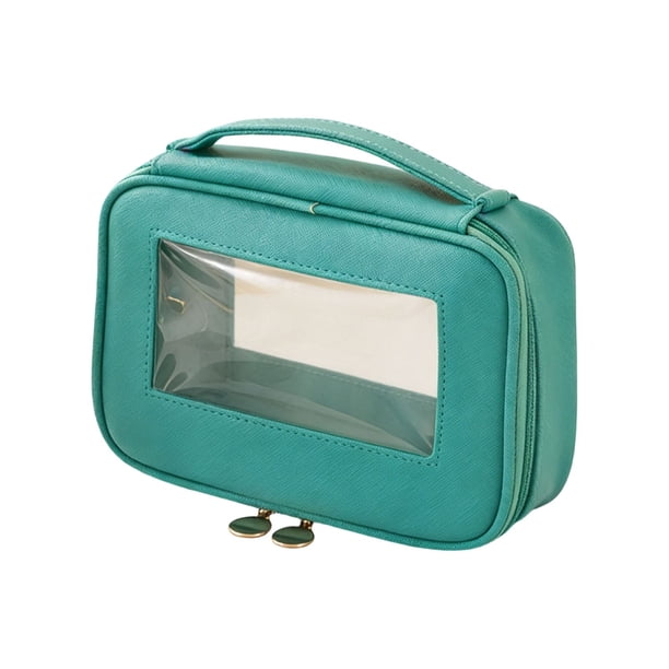 Neceser con ventana transparente,organizador de artículos de aseo impermeable,estuche de maquillaje de viaje para artículos de aseo,cosméticos,almacenamiento de baño,portátil.