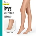 thumbnail image 2 of L'eggs Everyday Women's Reinforced Panty Sheer Toe Nylon Pantyhose, 4 Pair, 2 of 5