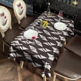 thumbnail image 2 of Black White Geometric Pattern Rectangle Tablecloth 60"x102",Waterproof Polyester Rectangle Table Cloth, Wipeable Spillproof Polyester Tablecloth for Dining, Camping, Indoor and Outdoor, 2 of 6