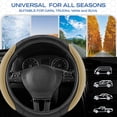 thumbnail image 4 of Skechers Steering Wheel Cover with Memory Foam, Breathable Non-Slip, Universal Fit 14.5"-15" Car Accessories Beige, 4 of 7