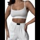 thumbnail image 1 of Conjuntos Casuales de Dos Piezas para Mujer, Camiseta Sin Mangas con Cuello en V y Cintura Elástica, Chándal de Verano con Bolsillo. XL, 1 of 8