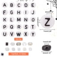thumbnail image 2 of 3230pcs Seed Beads 3mm Black White Bracelet Beads Waist Bead Letter Acrylic Beads Alphabet Beads 8/0 Small Bead Mini Beads, 2 of 6