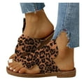 thumbnail image 3 of Women'S Slippers Women'S Ladies Casual Bowknot Toe Ring Sandals Flat Slippers Beach Shoes Shoes For Women Cotton Fabric Brown 37, 3 of 5