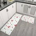 thumbnail image 2 of White Christmas Reindeer and Tree Pattern Kitchen Rugs Sets Of 2,Anti Fatigue Kitchen Mat Rugs Non Slip Washable,Decorative Kitchen Floor Mats for Kitchen,Sink,Laundry,17"x30"+17"x47", 2 of 7