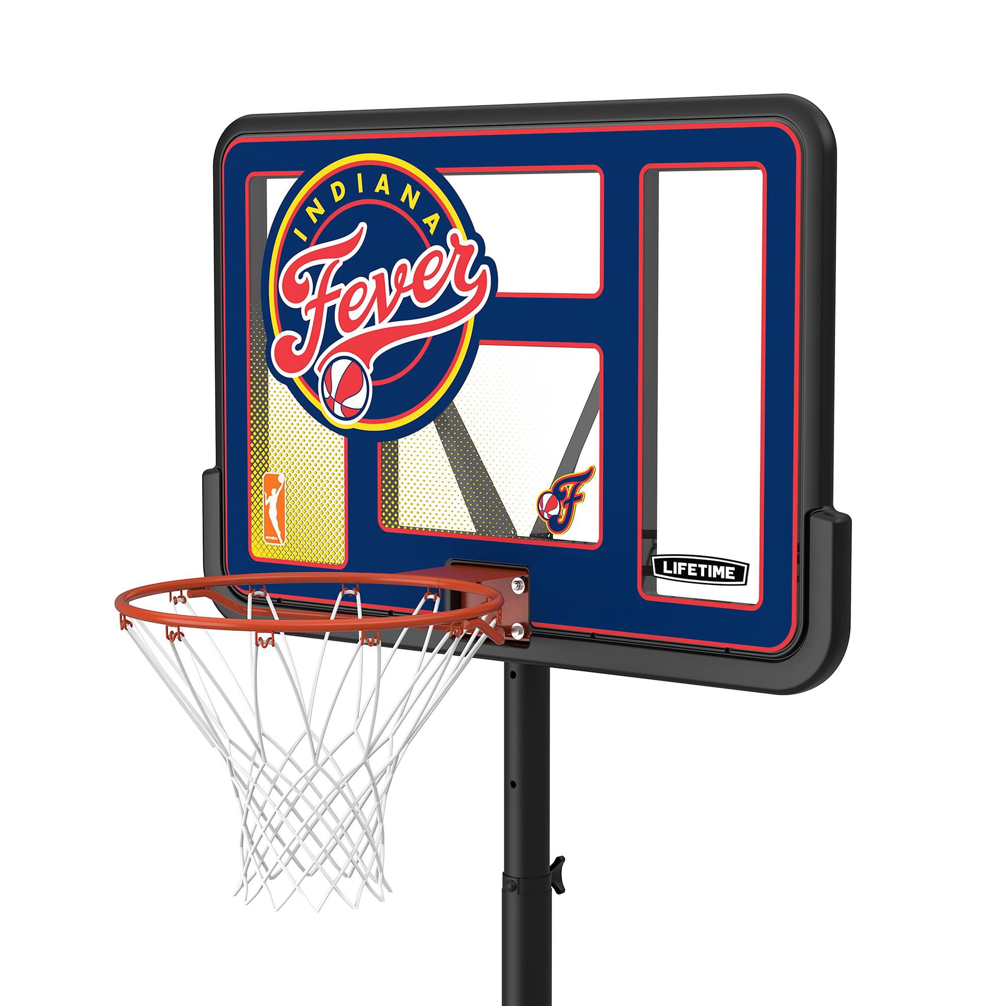 Lifetime WNBA Indiana Fever 44" Portable Basketball Hoop with Wheels - 7.5 to 10 Ft Adjustable Height