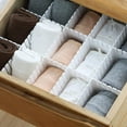 thumbnail image 6 of 8 Pack Drawer Dividers, TRIANU 12.75*7.5 in Adjustable Drawer Organizer for Socks, Underwear, Makeup, White, 6 of 8
