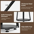 thumbnail image 5 of Biemlerfn End Side Table, Round Sofa Table with Metal Frame, 3-Tier Coffee Table Nightstand for Home, Black&Grey, 5 of 10