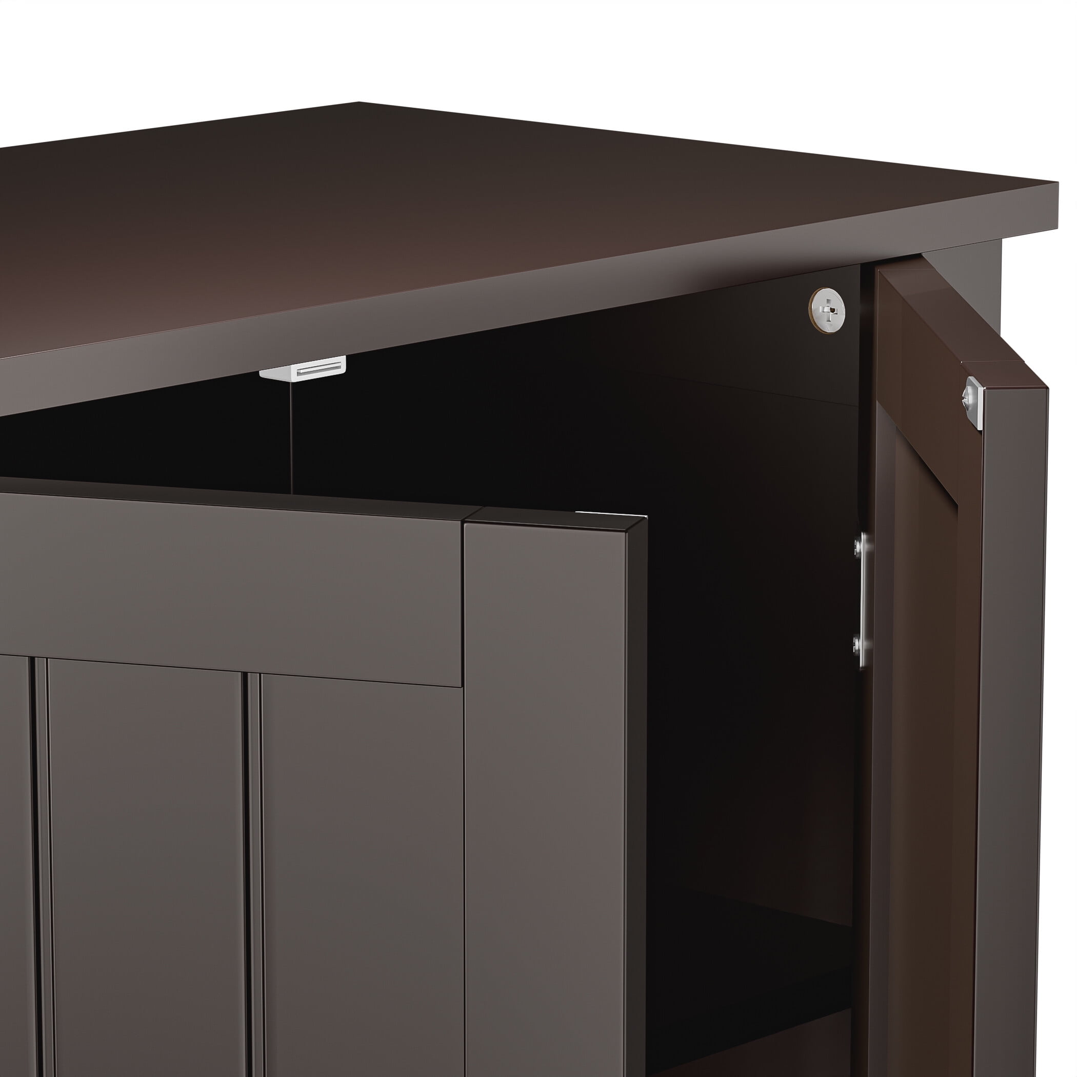 ZENY Bathroom Freestanding Cabinet Storage, Brown, 11.8''