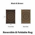 thumbnail image 7 of VUNATE Outdoor Rug 5'x8' Patio Rug Waterproof Woven Plastic Indoor Outdoor Mat for Picnic RV Porch Camping Reversible Lightweight Boho Outside Rug Black Brown, 7 of 7