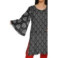 thumbnail image 4 of Moomaya Printed Short Kurta Kimono Sleeve Tunic Women Summer Wear Ladies Kurti, 4 of 5
