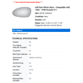 thumbnail image 2 of Left Door Mirror Glass - Compatible with 1984 - 1998 Porsche 911 1985 1986 1987 1988 1989 1990 1991 1992 1993 1994 1995 1996 1997, 2 of 2