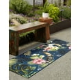 thumbnail image 3 of Unique Loom Outdoor Botanical Collection Area Rug - Phipps (2'  x 6' Runner Multi/Blue), 3 of 9
