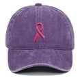 thumbnail image 4 of Kcodviy Unisex Breast Cancer international Rams Visors for Men Publicity Day Ribbon Embroidered Double Umbrella Stroller Lightweight Travel Hats Baseball Hats Outdoor Sports Hats Hip Hop Hat Letters, 4 of 4