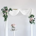 thumbnail image 1 of 2x de Flores Artificiales para Boda, Tela Blanca para Drapeado, de Flores de Cenador para Ventana, Telón de Fondo, Adornos de Decoració Macarena Guirnalda de arco de boda, 1 of 8