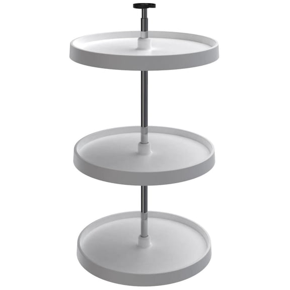 Rev-A-Shelf 3073-20-11-531 20 Inch Polymer Full Circle 3 Shelf Lazy Susan, White