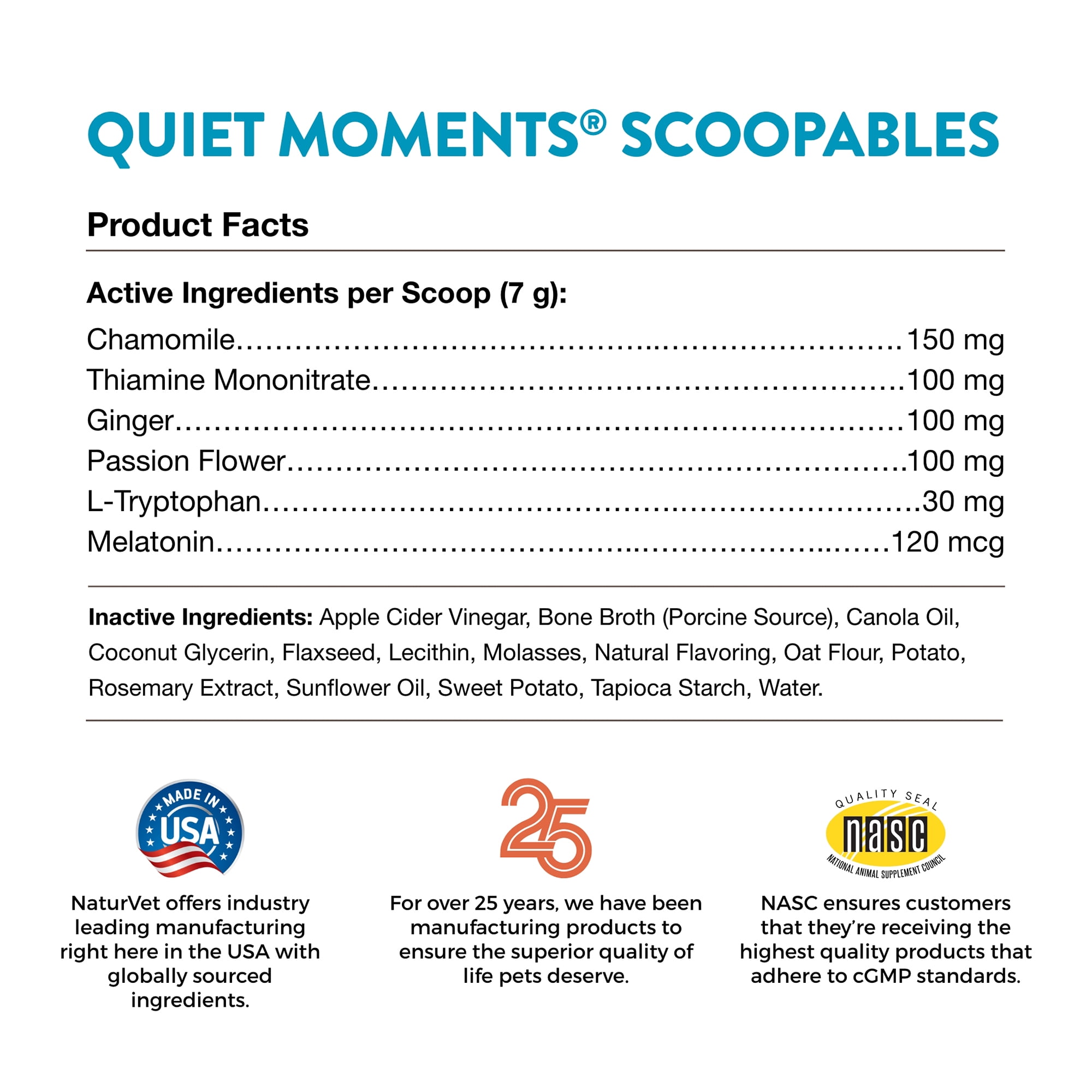 NaturVet Scoopables Quiet Moments Calming Aid Dog Supplements