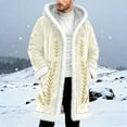 thumbnail image 3 of Santa Coat Men Casual Christmas Cardigan Unisex Open Front Hoodies No Zip Cozy Winter Printed Edge Warm Comfortable Outerwear, 3 of 4