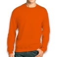 thumbnail image 3 of Gildan High Visibility Safety Sweatshirt for Men, Hi Vis Work Fleece 8 oz. Safety Orange Crewneck Sweatshirt, Work Reflective, 3XL, 3 of 6