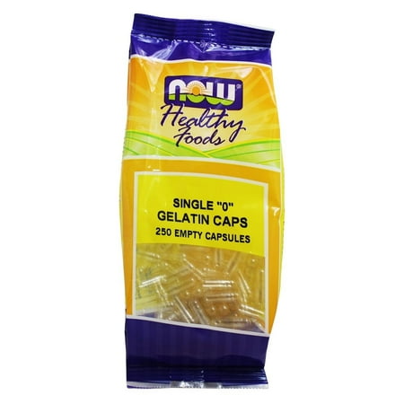 NOW Foods - Gelatin Empty Capsules Single '0' Size - 250 Capsules