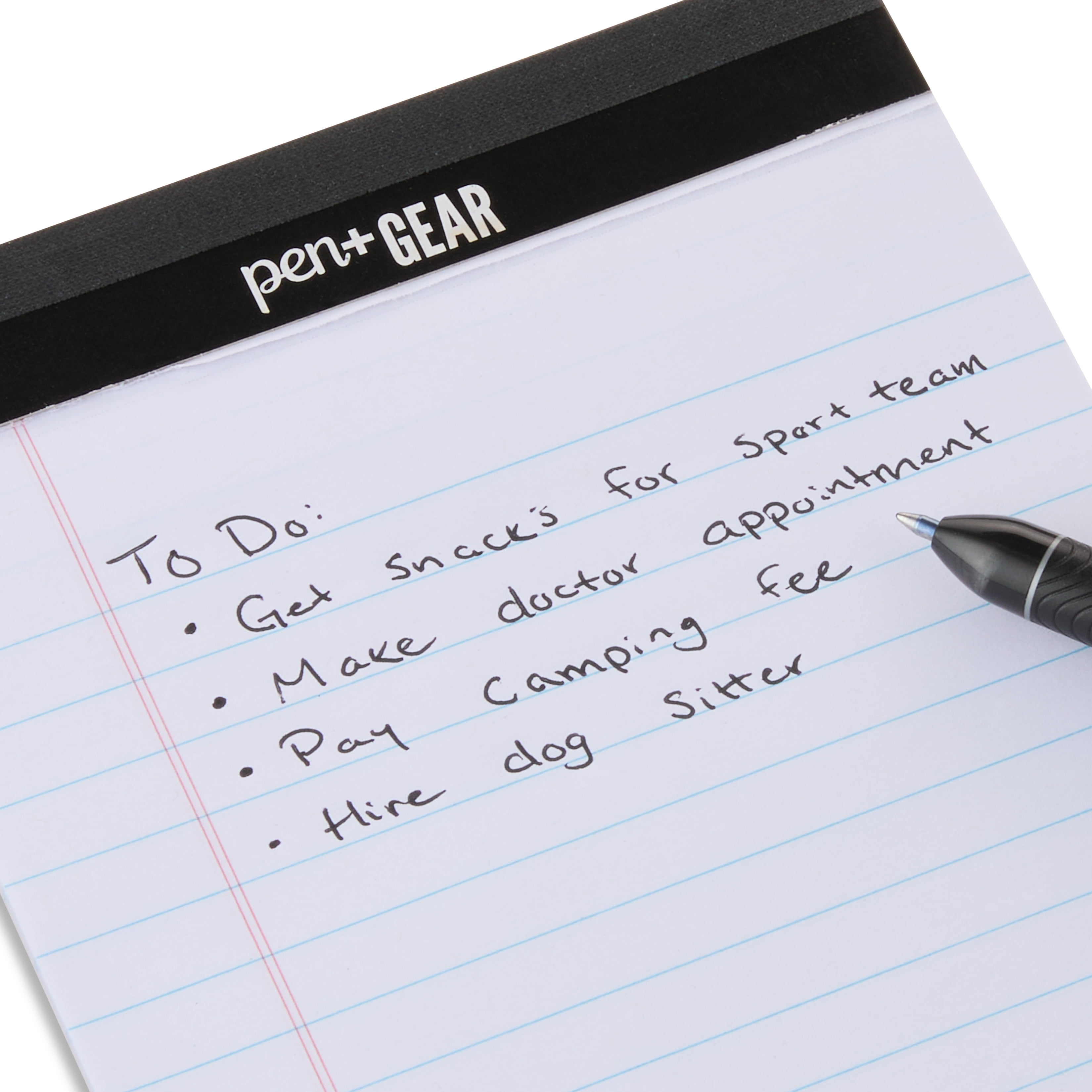 Pen+Gear Wide Ruled Junior Legal Pads, 5" x 8", White Paper, 50 Sheets Each, 6 Pack