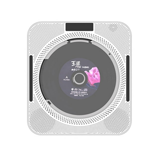 Lecteur CD Portable, Lecteur de Musique CD Mural, Télécommande, Radio FM, Haut-Parleur Hi-Fi avec USB, Écran LED 3,5 mm, Facile à Installer