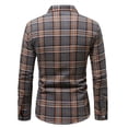 thumbnail image 6 of Samdudou Mens Long Sleeve Shirts Plaid Flannel Button Up Casual Autumn Outerwear Classic Windowpane Check Pattern Daily Streetwear, 6 of 8