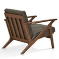 thumbnail image 3 of Omax Decor Zola Solid Wood and Fabric Upholstered Accent Armchair in Black, 3 of 4