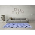 thumbnail image 3 of Ahgly Company Indoor Rectangle Solid Blue Modern Area Rugs, 2' x 5', 3 of 4