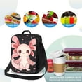 thumbnail image 4 of Naloa Cute Axolotl Sakura Blossoms Lunch box Lunch bag for men women Large capacity Lunchbox Insulated Lunch bag Lunch box cooler, 4 of 7