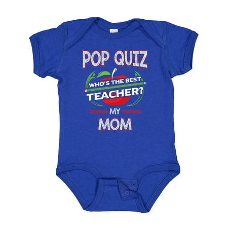 

Inktastic Pop Quiz Mom Best Teacher Gift Baby Boy or Baby Girl Bodysuit