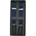 thumbnail image 1 of Dion Men's Navy Button-on Silk Suspenders Suspender - One Size, 1 of 1