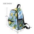 thumbnail image 3 of FORMRS School Backpack with Front Zippered Pocket 12" Student Travel Daypack, Cartoon Plaid Lemon, 3 of 6
