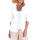 thumbnail image 1 of Chaqueta de Trabajo Informal Ligera para Mujer, con Solapa, Mangas Cuartos, Plisada Elástica, Forrada y Bolsillos 4XL, 1 of 9