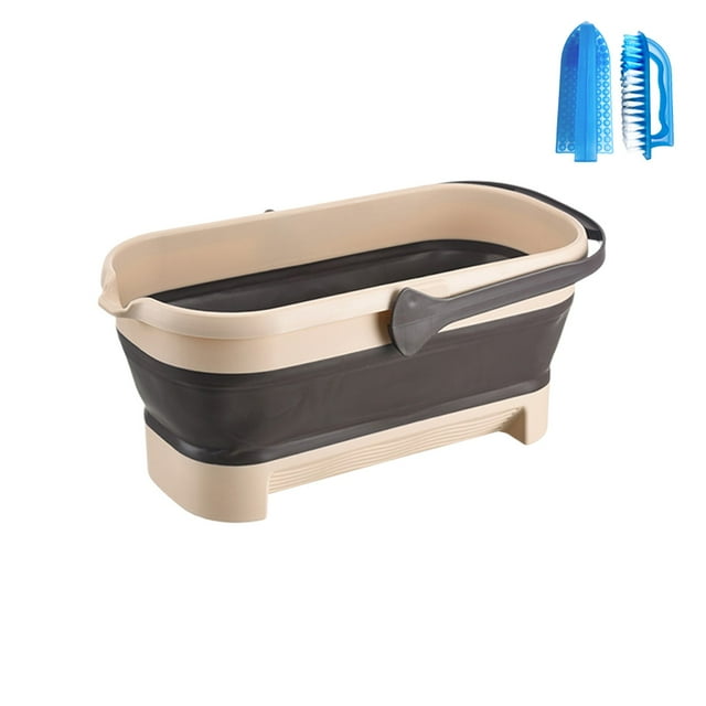 Bucket for Cleaning 4.2 Gallon 17L Large Mop Bucket with Handle, Used for House Cleaning, Space Saving, Outdoor Multi-Purpose Foldable Bucket, Suitable for Camping