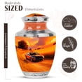 thumbnail image 2 of JAGASY Car Funeral Urns for Human Ashes - 10 Inch Cremation Urns for Ashes Adult Female, 3 Inch Mini Keepsake Urn for Grandmother - Orange Urn for Grandparents - (1 Large, 4 Keepsake), 2 of 7