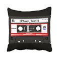 thumbnail image 1 of RYLABLUE Simple Fashion Black Cassette Tape Pattern Polyester 18 x 18 Inch Square Throw Pillow Covers With Hidden Zipper Home Sofa Cushion Decorative Pillowcases, 1 of 1
