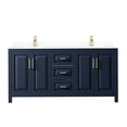 thumbnail image 2 of Wyndham Collection Daria 72" Wood Double Bathroom Vanity in Espresso/Chrome, 2 of 7