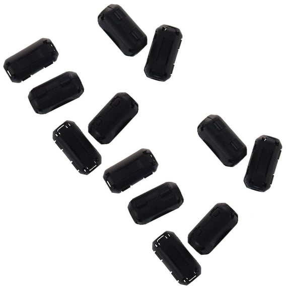 12 Pcs Clip on RFI Noise Ferrite Core Filter for 5mm Cable,12 x Ferrite Core Filters,black