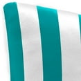 thumbnail image 6 of Jordan Manufacturing 23.5" x 24" Awning Turquoise Stripe Square Tufted Outdoor Deep Seat Chair Back Cushion with Fabric Button, 6 of 10