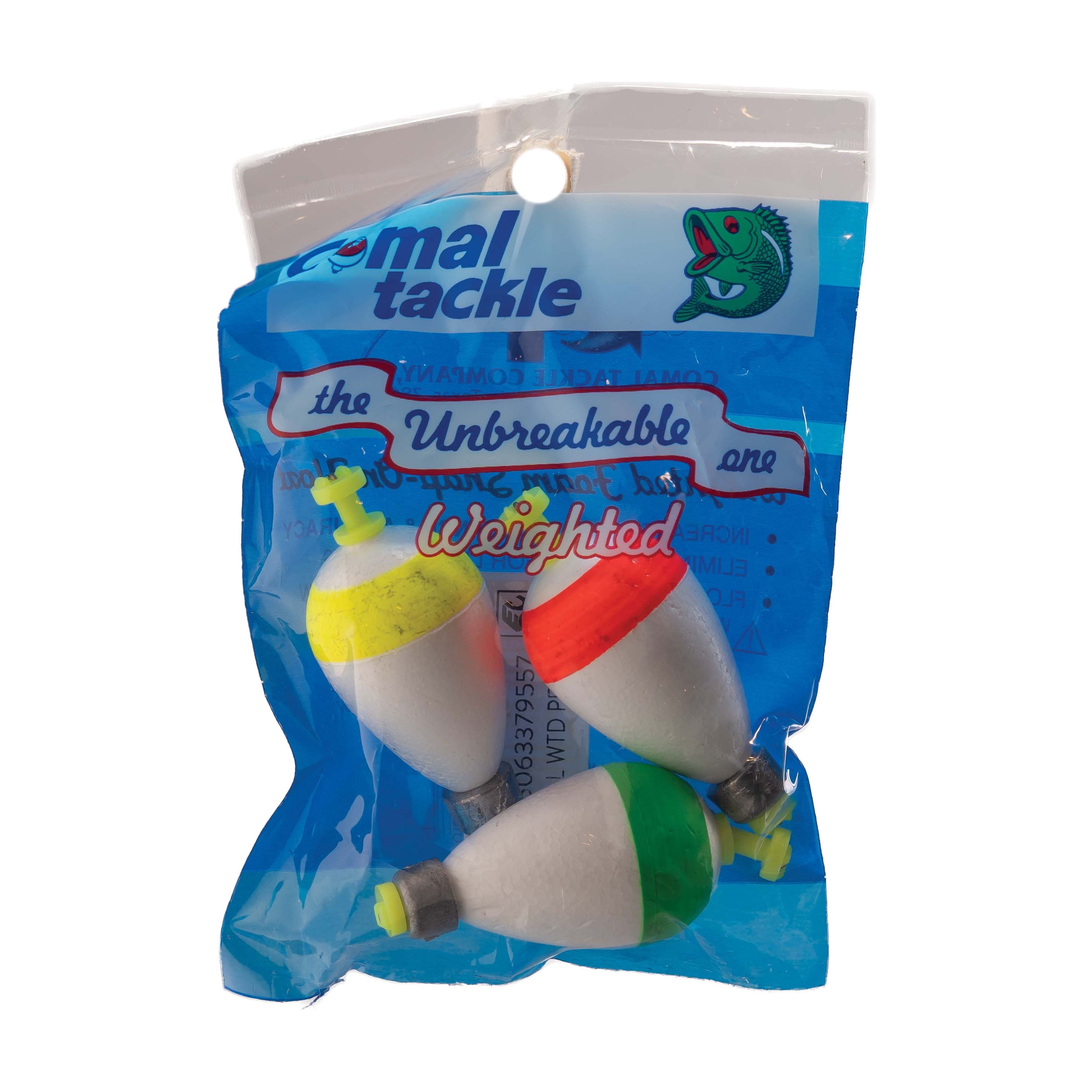 (4 pack) Comal 1.75" Weighted Pear Snap-On Float, 3pk