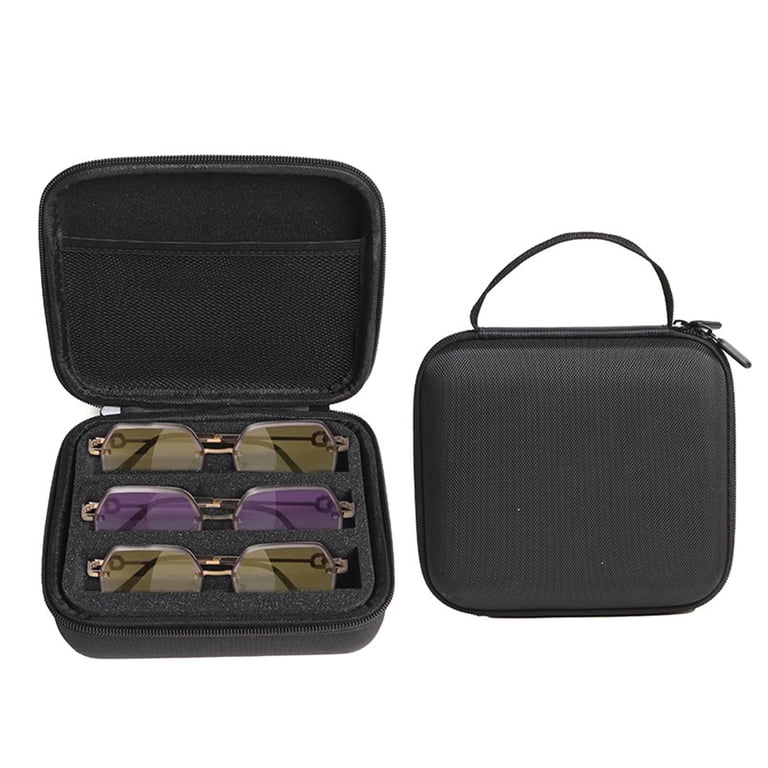 Eyeglasses Travel Carrying Case Sunglass Bag with Handle Shock