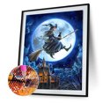 thumbnail image 1 of Cuadros Decorativos 5D DIY diamante pintura Halloween bruja completo taladro redondo decoración de pared (G661) Ehuebsd embutido en tela, 1 of 1