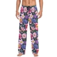 thumbnail image 7 of FORMRS Mens Pajama Pants with Pockets Cotton Sleepwear Lounge Bottoms Sizes S-2XL, Soft Pinks Flowers, 7 of 7